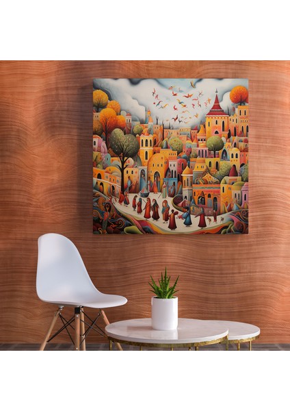 Anadolu Sanat Tablosu - Anadolu Geleneğinin Soyut Temsili Kanvas Tablo - Anadolu Kanvas Tablo Soyut Temsil Sanat Tablosu modelleri