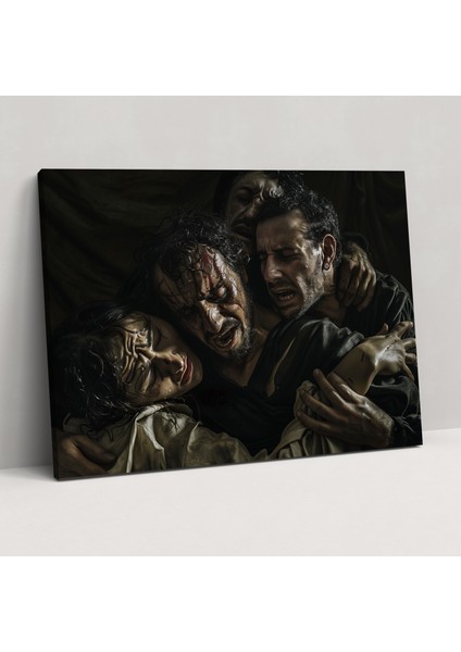Caravaggio Tarzı Kanvas Tablo: Dini Sahne Duygusal Ifade Duvar Sanatı - Caravaggio Caravaggio Tarzı Duvar Dekorasyonu Kanvas Duvar Sanatı