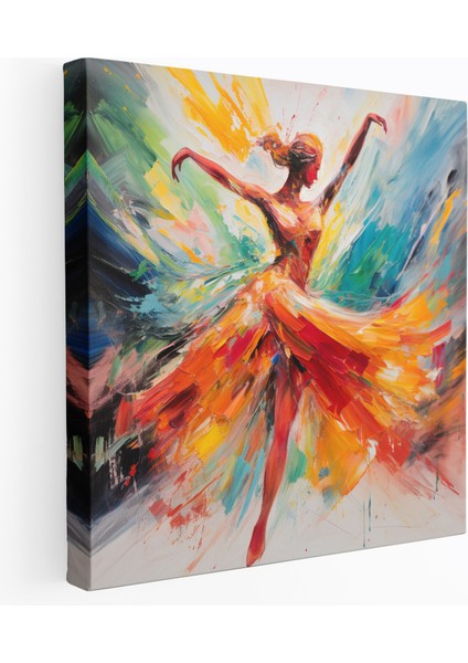 Balerin Soyut Ifade Tuval Tablosu - Balerin Tuval Tablo Soyut Ifade Ev Dekorasyonu