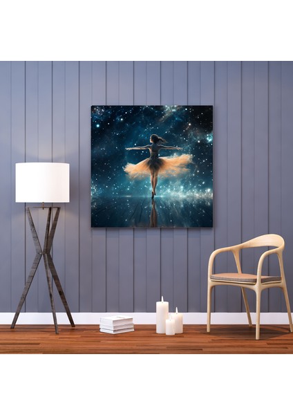 Büyülü Baleci Kanvas Tablo - Baleci Büyülü Illüstrasyon Parlayan Takımyıldızlar Duvar Sanatı fiyatları