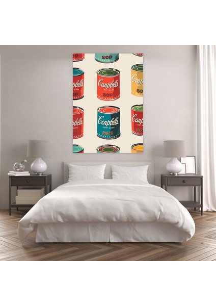 Andy Warhol Duvar Sanatı - Çorba Kutuları Grafik Tasarımı - Kanvas Tablo modelleri