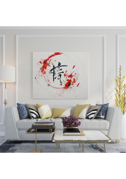 Asya Kanvas Tablo: Çin Hat Sanatı Duvar Dekoru - Asya Duvar Süsleme Zarif Çin Hat Sanatı modelleri