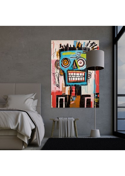 Basquiat Asi Kanvas Tablo - Ifade Dolu Duvar Sanatı - Basquiat Asi Ruh Duvar Dekorasyonu Kanvas Duvar Sanatı modelleri
