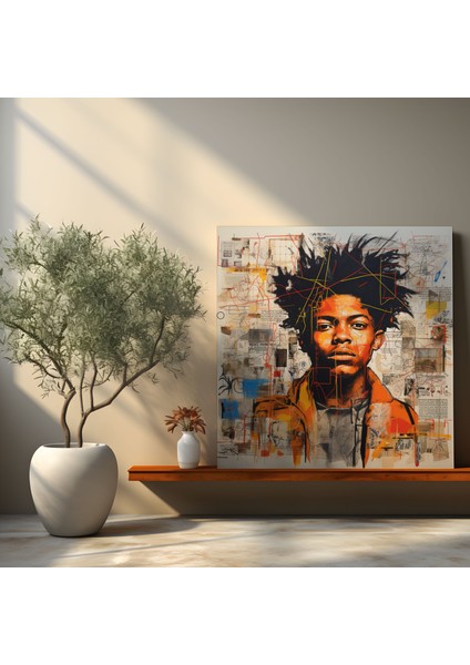 Basquiat Kanvas Tablo - Çizgi Kolajı - Ev Dekorasyonu Kolaj Bilinç Akışı fiyatları