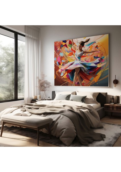 Balerin Soyut Şekiller Kanvas Tablo - Balerin Kanvas Soyut Şekiller Duvar Sanatı modelleri