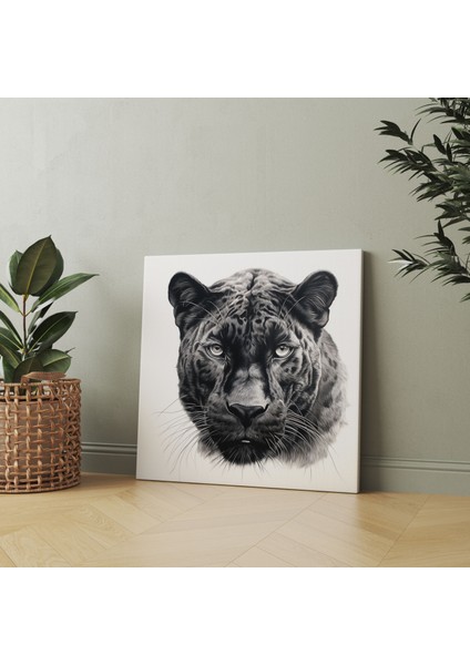 Kara Panter Kanvas Tablo - Güçlü Panterin Delici Bakışları - Duvar Sanatı Kanvas Duvar Sanatı Delici Bakışlar fiyatları