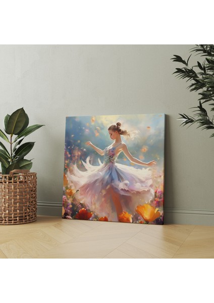 Balerin Mutluluğu Kanvas Tablo - Balerin Sanatsal Duvar Sanatı Canlı Renkler fiyatları