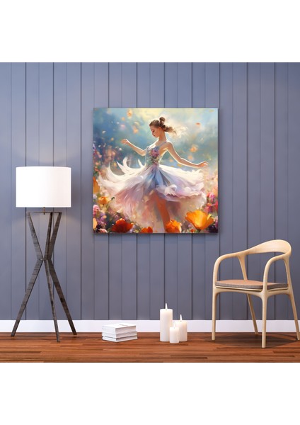 Balerin Mutluluğu Kanvas Tablo - Balerin Sanatsal Duvar Sanatı Canlı Renkler modelleri