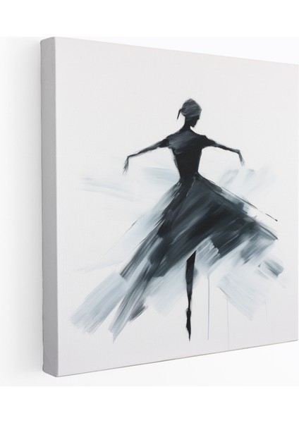 Tek Renkli Ihtişamlı Balerin Kanvas Tablo - Balerin Soyut Duvar Dekorasyonu Ev Dekorasyonu