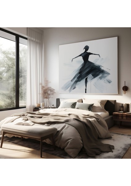 Tek Renkli Ihtişamlı Balerin Kanvas Tablo - Balerin Soyut Duvar Dekorasyonu Ev Dekorasyonu fiyatları