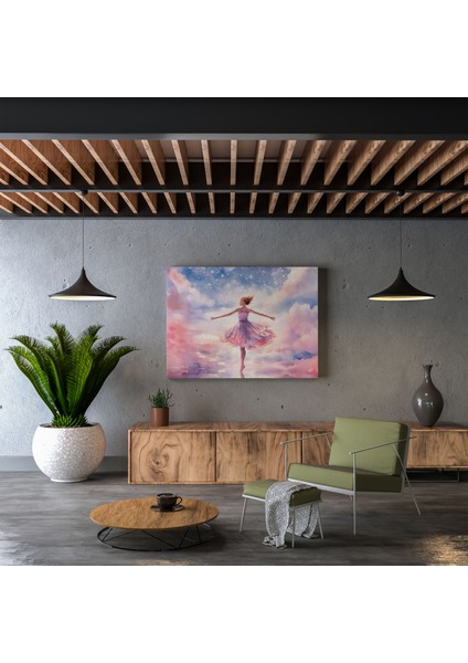 Balerin Rüya Gökyüzü Kanvas Tablo - Balerin Kanvas Duvar Sanatı Ev Dekorasyonu modelleri