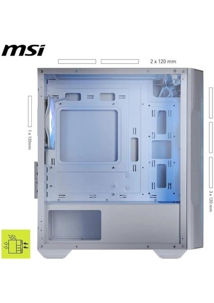 Msı Mag Force M100R White Rgb Gamer -Amd Ryzen 5 3600 -Nvidia Gtx 1050 Ti - 16GB Ram - 500GB M.2 Nvme SSD modelleri