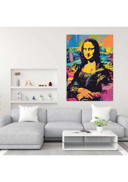 Mona Lisa Kanvas Tablo Duvar Sanatı - Klasizm ve Popart Kanvas Klasizmi Pop Art ile Birleştirir Kanvas Duvar Sanatı modelleri