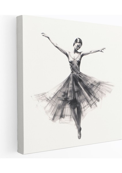 Minimalist Balerin Kanvas Tablo - Balerin Kanvas Kanvas Duvar Sanatı