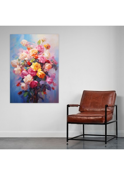 Akan Gül Izlenimci Duvar Sanatı - Kanayan Çiçekler Kanvas Tablo fiyatları