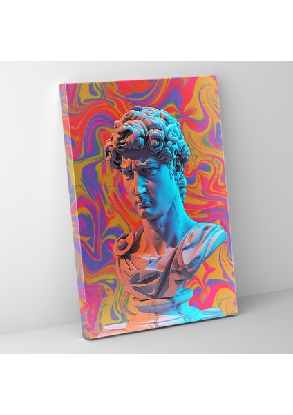 Klasik ve Pop Art Temalı Heykel Duvar Dekorasyonu - Klasik Sanat ve Pop Sanat Klasik Heykel Duvar Dekorasyonu Dijital Desenler