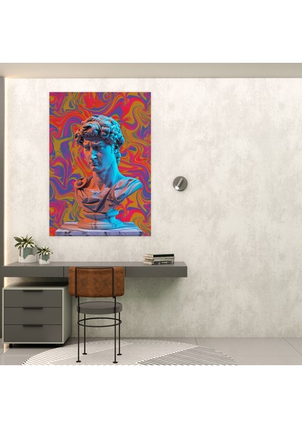 Klasik ve Pop Art Temalı Heykel Duvar Dekorasyonu - Klasik Sanat ve Pop Sanat Klasik Heykel Duvar Dekorasyonu Dijital Desenler modelleri