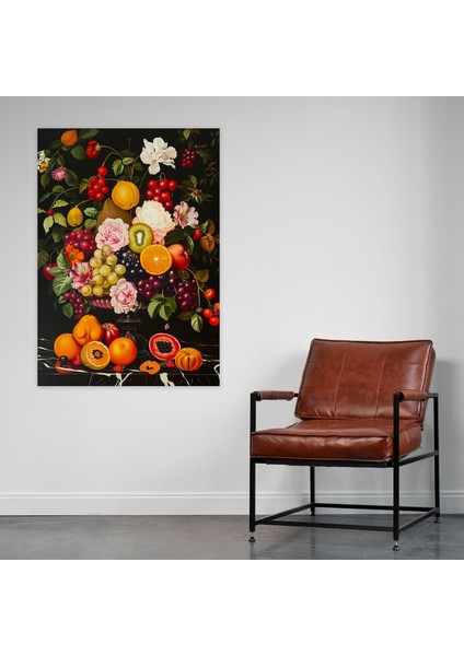 Pop Art Still Life Fruits And Flowers Duvar Dekorasyonu - Klasizm ve Pop Art Kanvas Duvar Sanatı Ev Dekorasyonu fiyatları