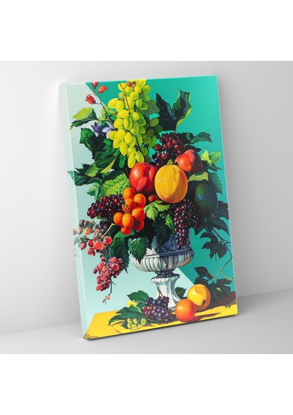 Pop Art Still Life Wall Art - Klasik ve Popart Temalı Kanvas Duvar Tablosu Ev Dekorasyonu Için.