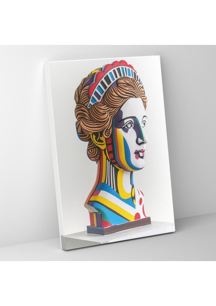 Ikonik Heykel Duvar Dekorasyonu - Klasik ve Popart Ev Dekorasyonu Klasik ve Pop Art Kanvas Duvar Sanatı