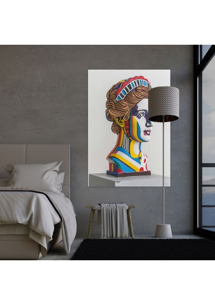 Ikonik Heykel Duvar Dekorasyonu - Klasik ve Popart Ev Dekorasyonu Klasik ve Pop Art Kanvas Duvar Sanatı modelleri