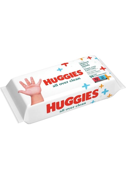 Edolika Huggies All Over Clean Bebek ve Çocuk Islak Mendili 56 Yaprak