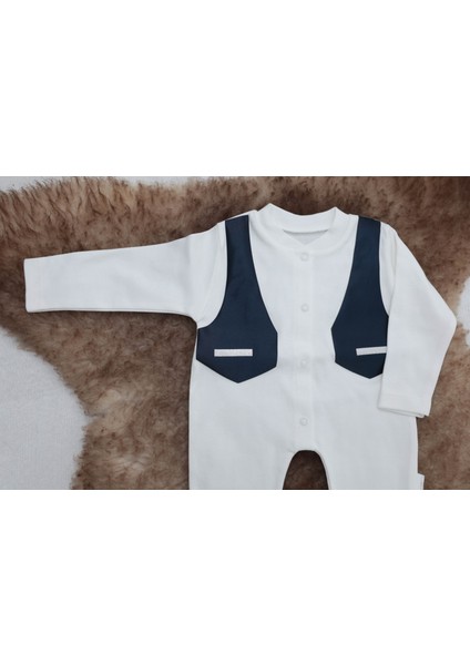 Edolika Sema Baby Pamuklu Bebek Tulumu 3-6 Ay - Smokin modelleri