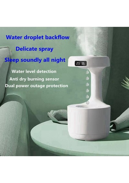 Anti Yerçekimi Nemlendirici Su Damlası Geri Akışı Sessiz Masa Üstü Dekorasyonu Yoğun Sis fiyatları