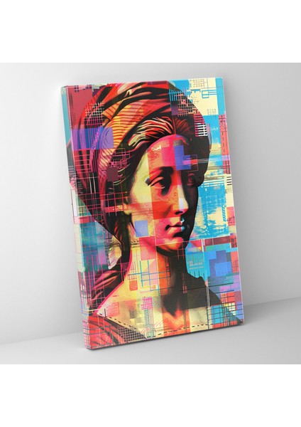 Pikselleştirilmiş Rönesans Kanvas Tablo - Klasizm ve Popart Pikselleştirilmiş Pop Art Kanvas Tablo Ev Dekorasyonu