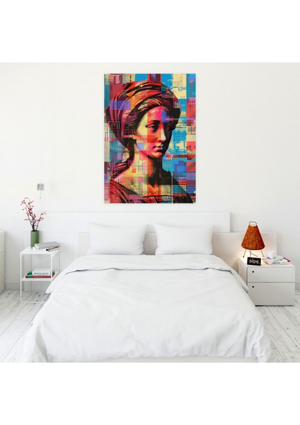 Pikselleştirilmiş Rönesans Kanvas Tablo - Klasizm ve Popart Pikselleştirilmiş Pop Art Kanvas Tablo Ev Dekorasyonu modelleri