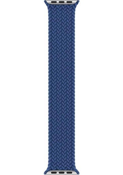 Apple Watch 4 42 MM Tek Parça SMALL Hasır Kordon Mavi