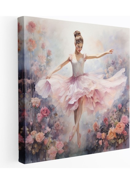 Balerin Hayalleri Suluboya Kanvas Tablo - Balerin Kanvas Duvar Sanatı Duvar Sanatı