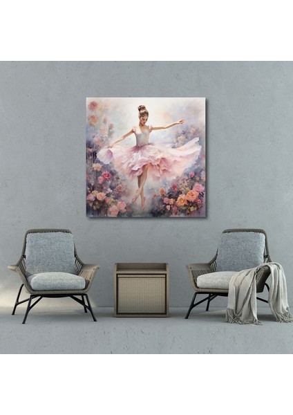 Balerin Hayalleri Suluboya Kanvas Tablo - Balerin Kanvas Duvar Sanatı Duvar Sanatı modelleri