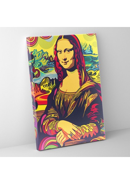 Mona Lisa Pop Art Kanvas Tablo - Klasizm ve Popart Ev Dekorasyonu Canlı Renkler