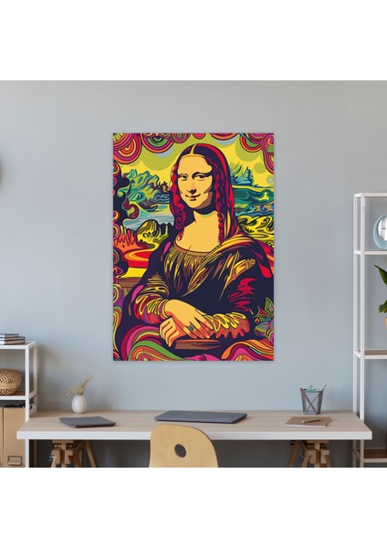 Mona Lisa Pop Art Kanvas Tablo - Klasizm ve Popart Ev Dekorasyonu Canlı Renkler modelleri