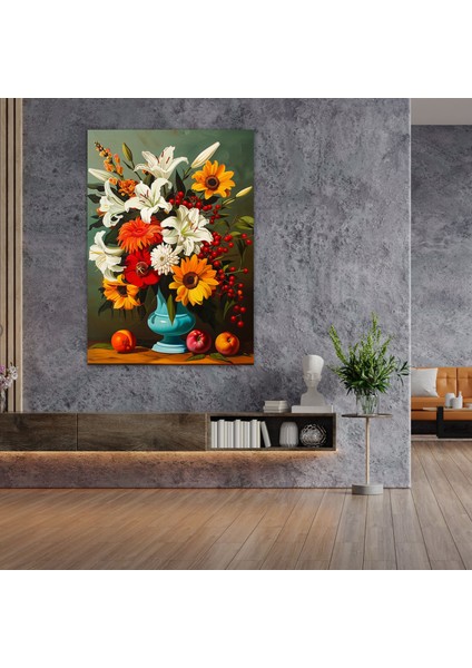 Çiçek Desenli Pop Sanat Kanvas Tablo - Klasizm ve Pop Sanat Ev Dekorasyonu Çiçek Desen Pop Sanat fiyatları