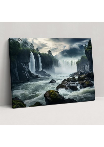 Blockchain Doğa Fotoğrafı Kanvas Tablosu - Dağlar Duvar Dekorasyonu