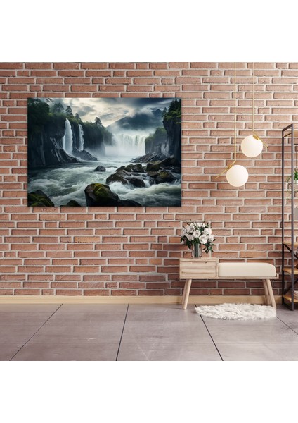 Blockchain Doğa Fotoğrafı Kanvas Tablosu - Dağlar Duvar Dekorasyonu fiyatları