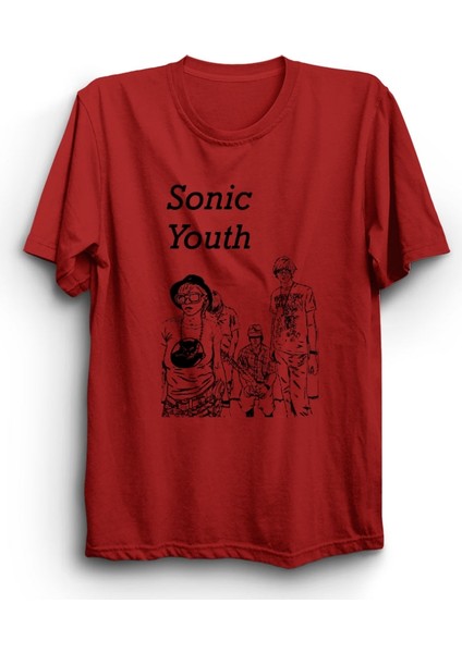 Sonic Youth, Elements, Rock Metal Müzik Grubu Baskılı, Unisex, %100 Pamuk Tişört