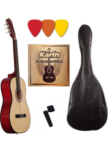Klasik Gitar Seti ( Gitar+Kılıf+Tel Takımı+Burgu Çevirici+Pena)