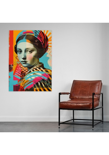 Geometrik Rönesans Portre Duvar Sanatı - Klasik ve Popart Ev Dekorasyonu Kanvas Tablo Klasikizm ile Pop Art fiyatları
