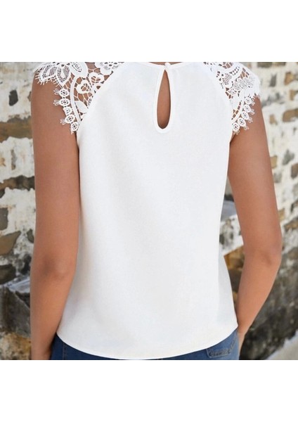 Kadın Kısa Kollu Bisiklet Yaka Ithal Krep Bluz fırsatları