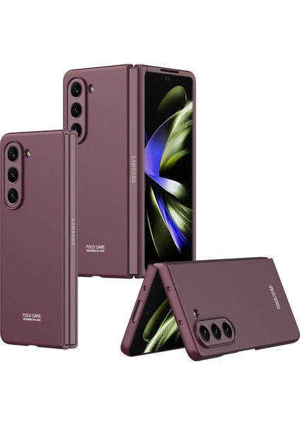 Galaxy Z Fold 5 Kılıf Lüks Sert Kıpta Kapak