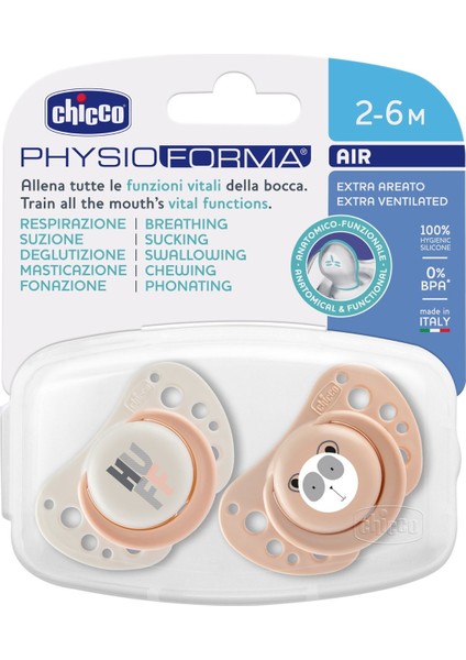 Edolika Chicco Physioforma Air 2'li Silikon Emzik 2-6 Ay Kız