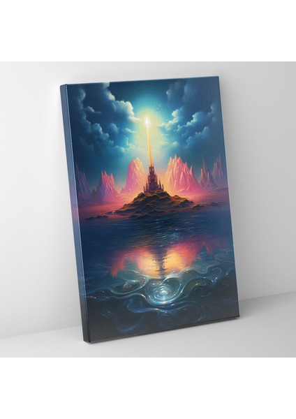 Mum Duvar Sanatı - Gerçeküstü Rüya Manzara Kanvas Tablo - Mum Kanvas Mum Duvar Sanatı Gerçeküstü Rüya Manzara Kanvas Tablo