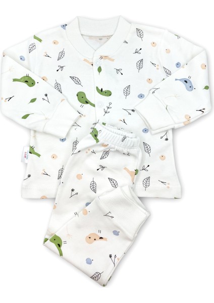 Edolika Sema Baby Happy Birds Bebek Pijama Takımı 0-3 Ay