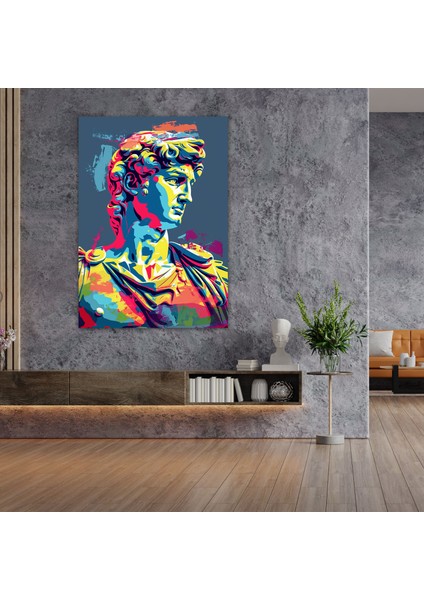 Pop Art Romalı Heykel Kanvas Tablo - Klasizm ve Pop Art Duvar Dekorasyonu modelleri
