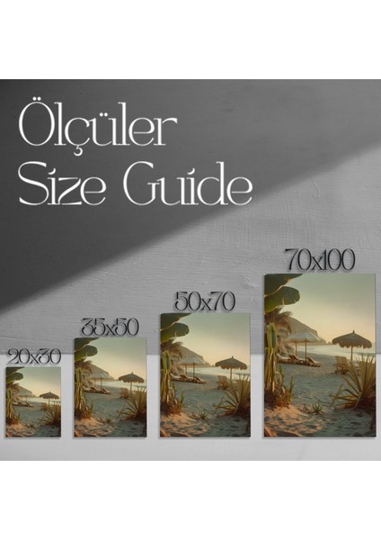 Sahil Günbatımı Plaj Manzarası Tablosu modelleri