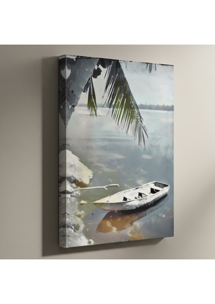 Sakin Plaj Manzarası Tablosu