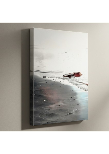 Sakin Plaj Manzarası Soyut Sanat Tablosu